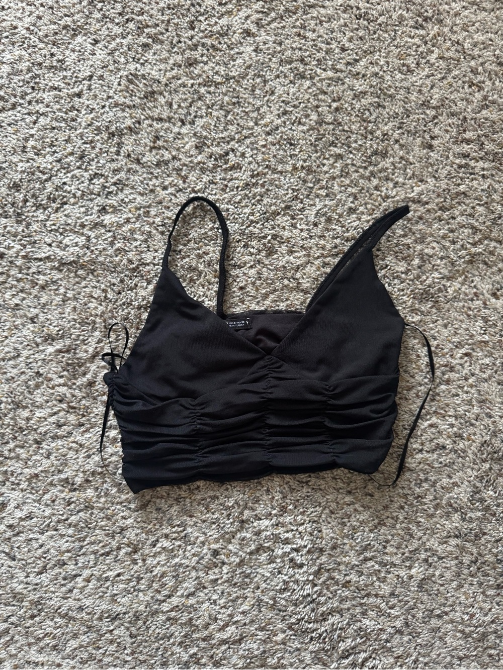 Zara Black Ruched Tank Top